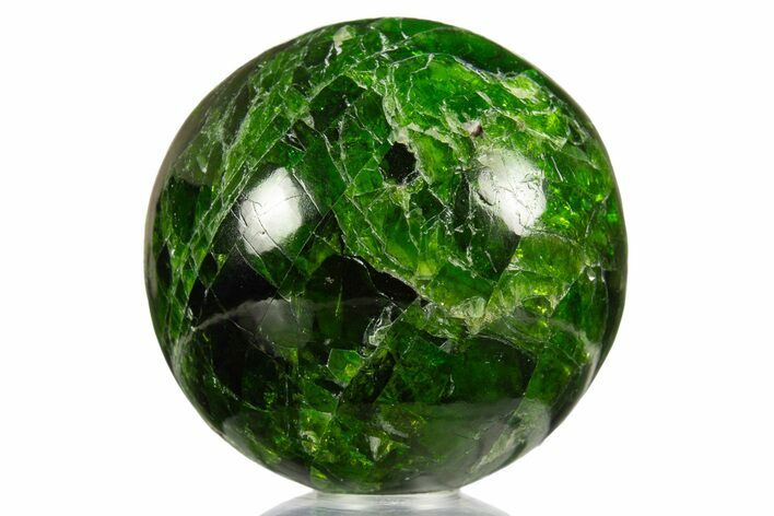 Polished Chrome Diopside Sphere - Russia #336527
